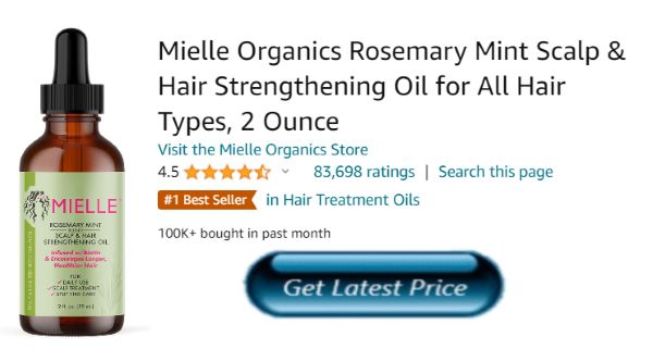 Mielle Organics Rosemary Mint Scalp & Hair Strengthening Oil for All Hair Types, 2 Ounce