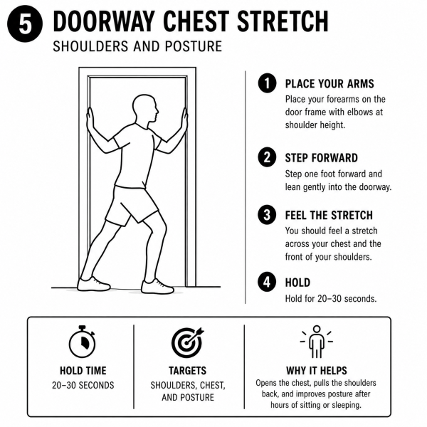5. Doorway Chest Stretch (Shoulders and Posture)