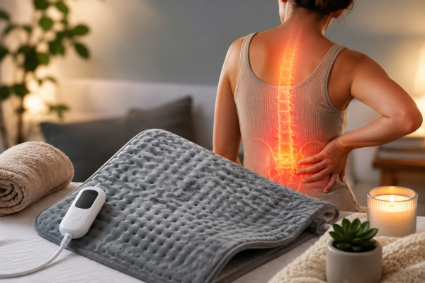 Best heating pad for sciatica relief helping reduce lower back, hip, and leg pain with soothing heat therapy