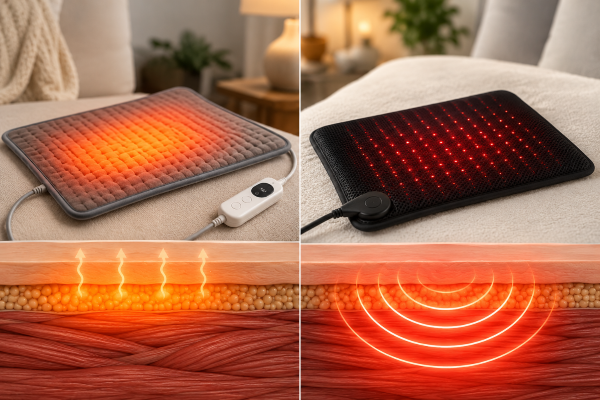 Compare infrared heating pads vs regular heating pads. Learn the differences, benefits, costs, and which type is best for arthritis, sciatica, muscle pain, and more.